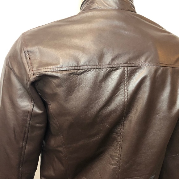 Genuine Leather bomber jacket art#2115 brown - Picture 6 of 6